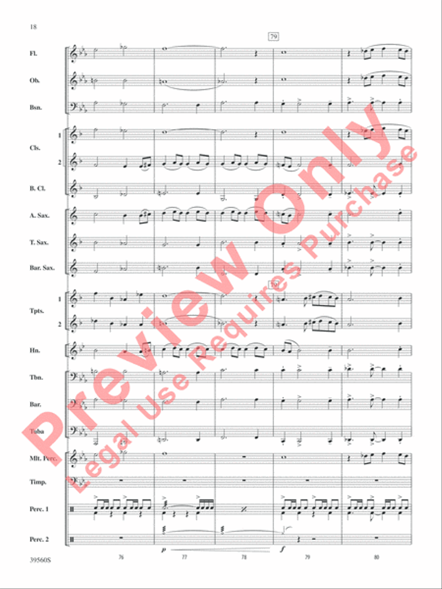 Pyramid of the Sun Pyramid of the Sun Concert Band scores gallery preview page 18