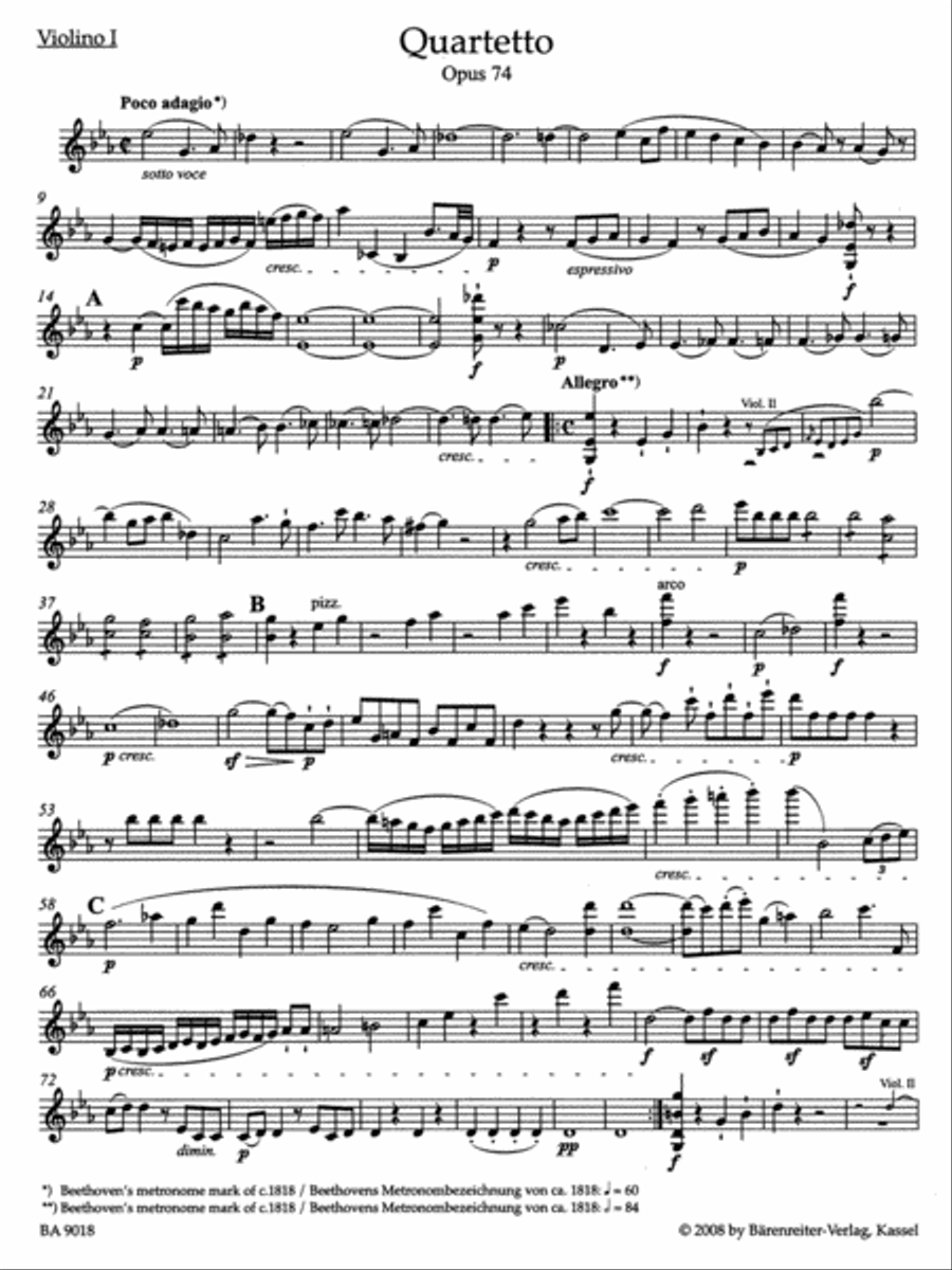 String Quartets op. 74, 95 String Quartet scores gallery preview page 2