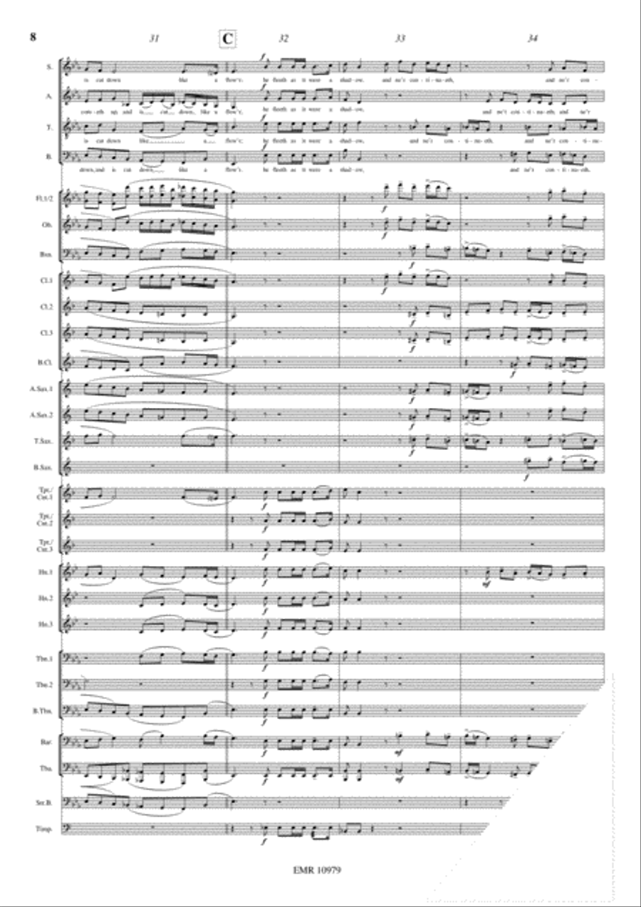 Funeral Music Of Queen Mary 4-Part scores gallery preview page 12