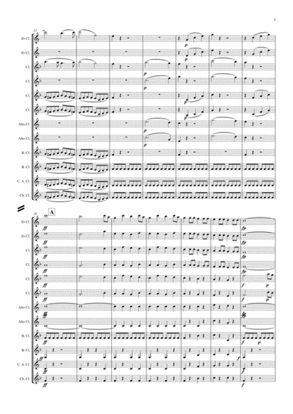 Mozart: Die Hochzeit des Figaro (The Marriage of Figaro) (Overture) K492 - Clarinet Choir image number null