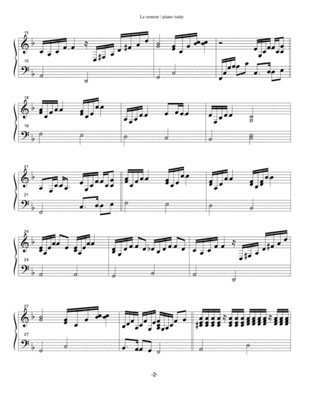 Le semeur (partition de piano d'accompagnement) image number null