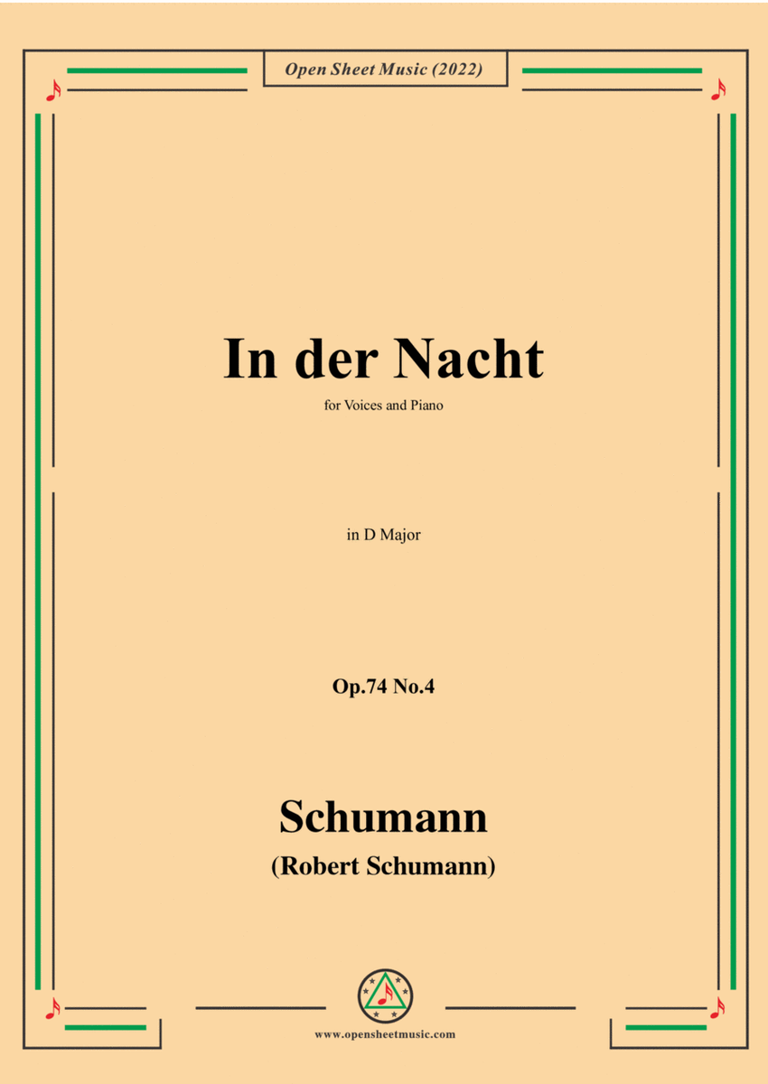 Schumann-In der Nacht,Op.74 No.4,in D Major image number null