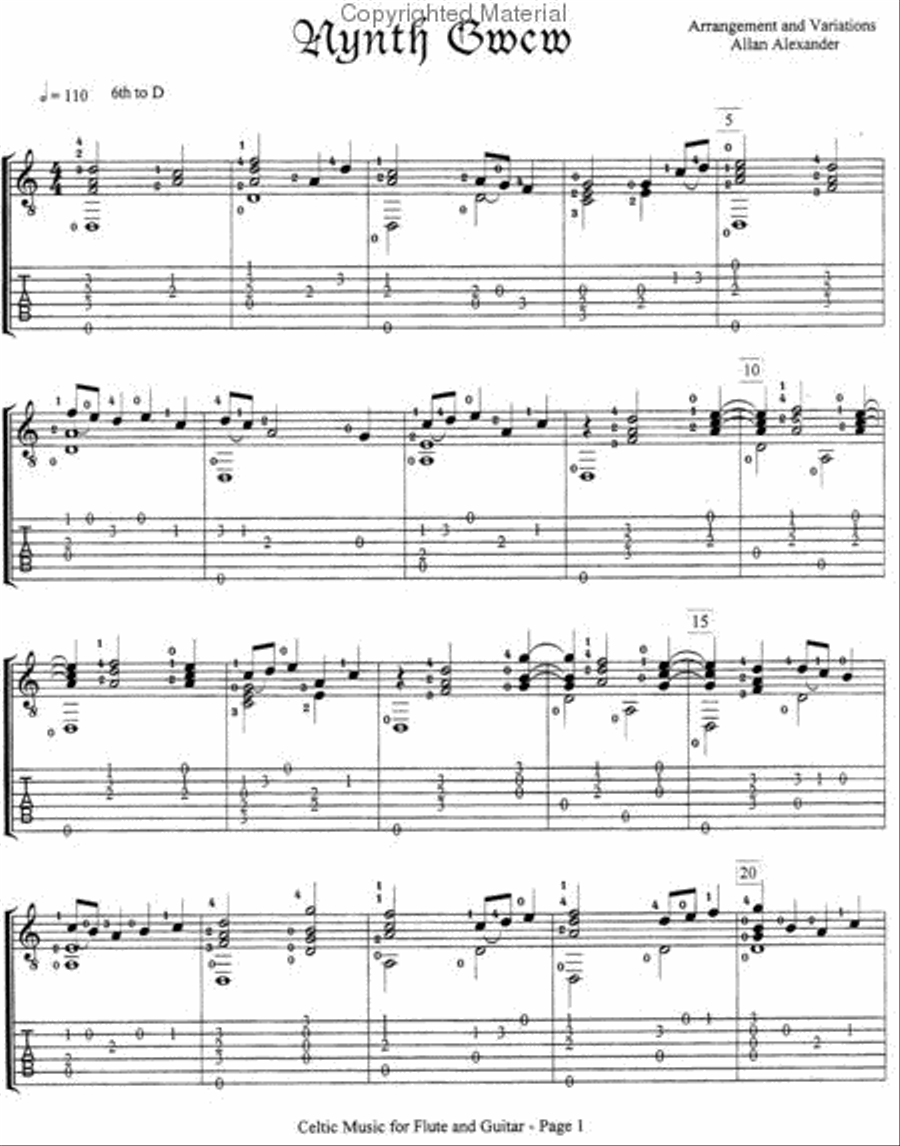 Celtic Music for Flute & Guitar Flute scores gallery preview page 4