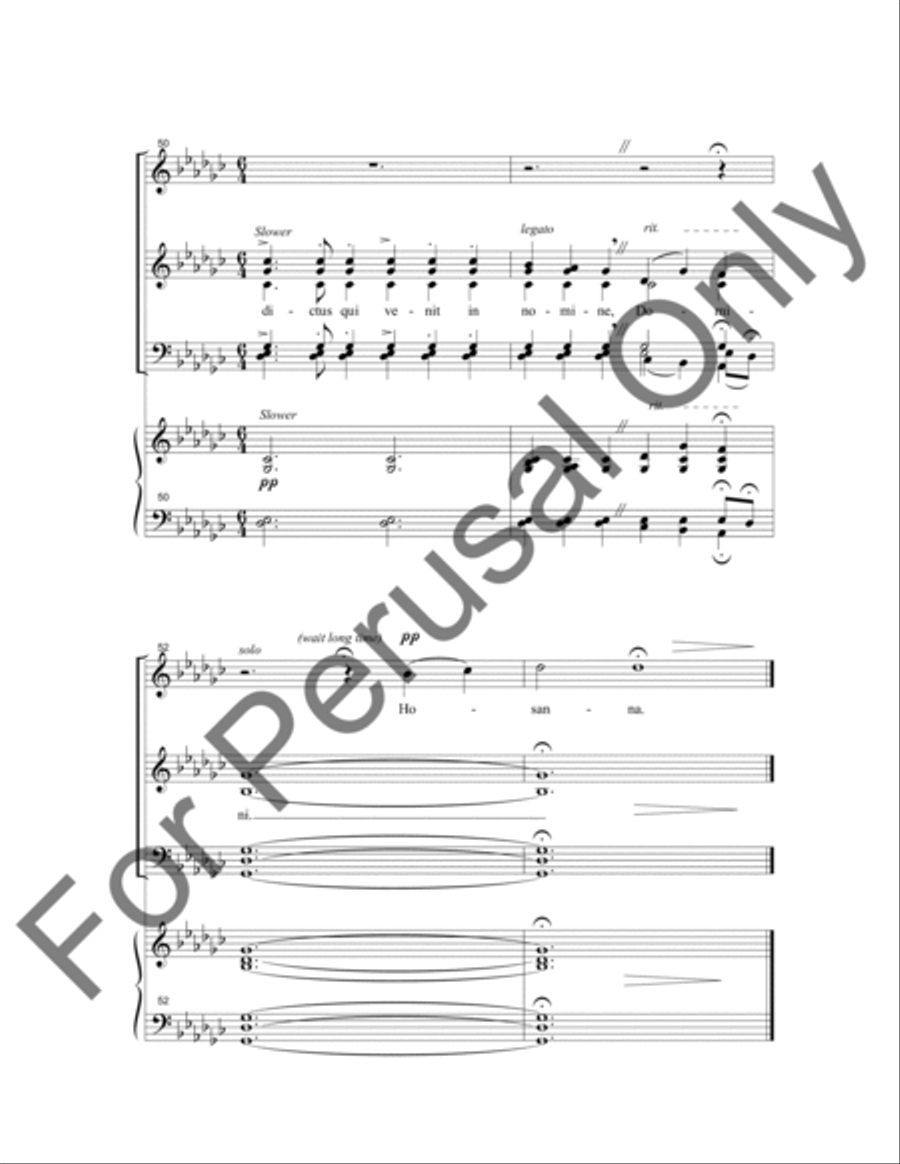 Benedictus, Hosanna 4-Part scores gallery preview page 10
