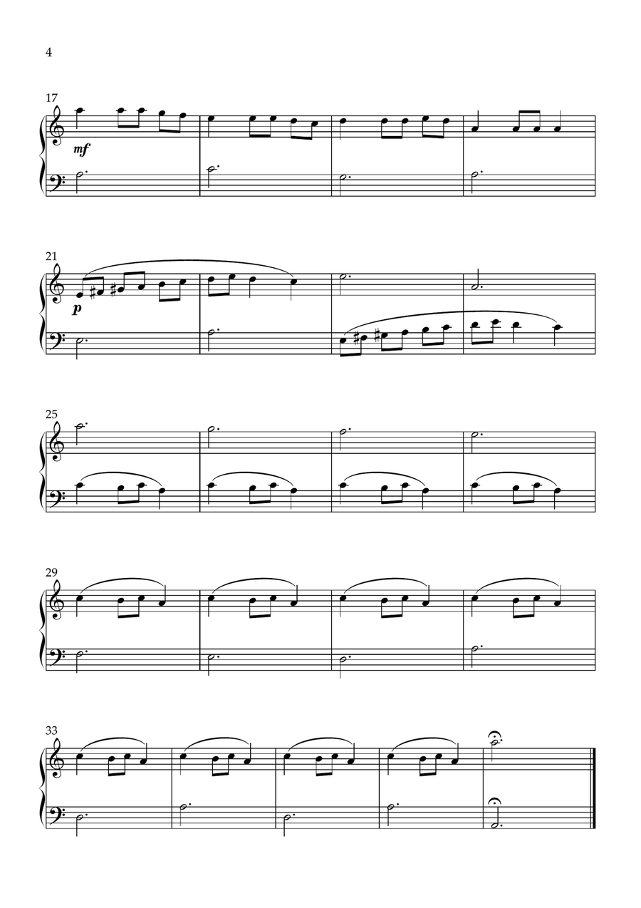 8 Easy Christmas Songs for Piano Beginners Easy Piano scores gallery preview page 4
