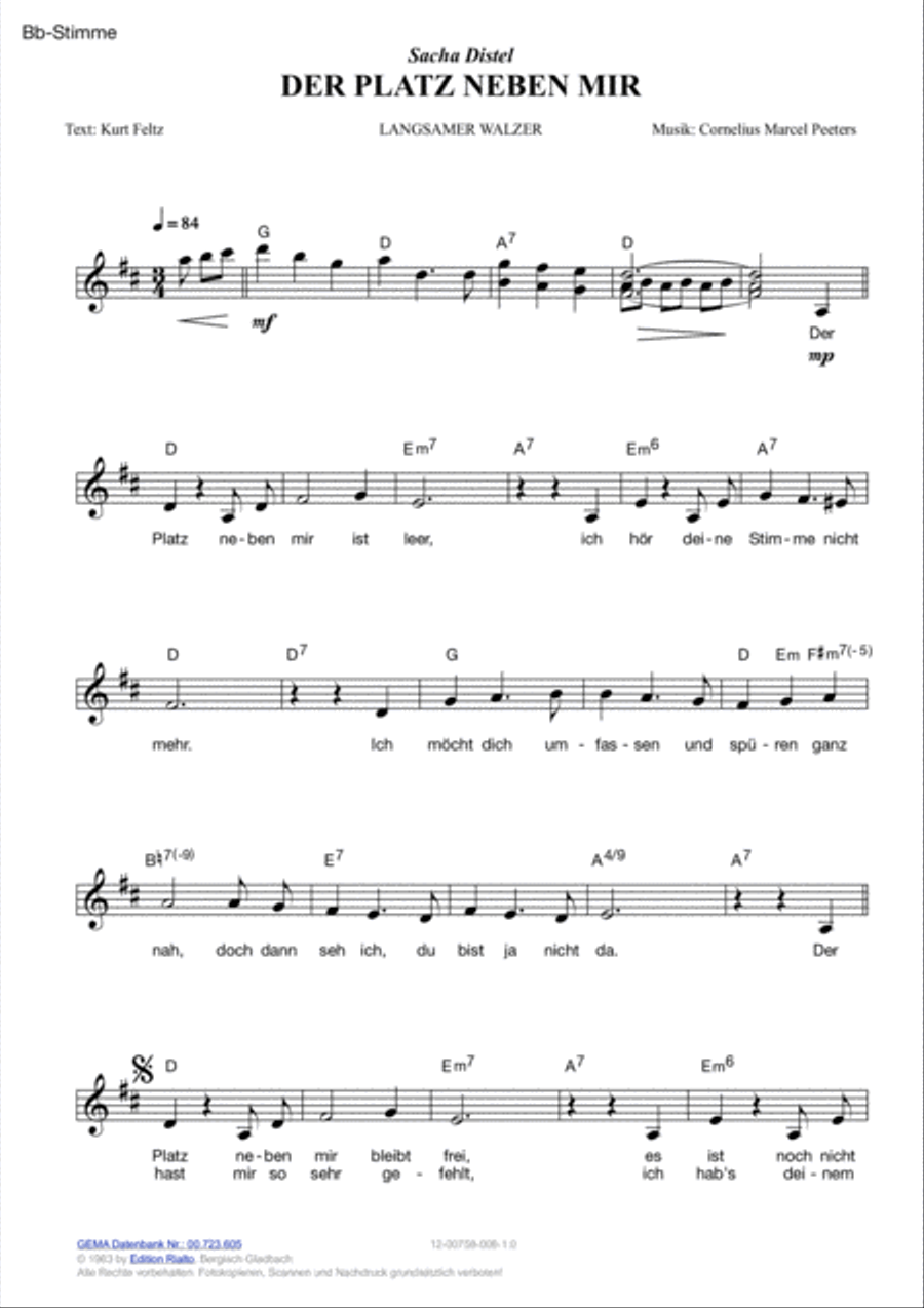 Der Platz neben mir Der Platz neben mir Voice scores gallery preview page 4