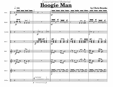 Boogie Man by Chris Brooks Percussion Ensemble - Sheet Music