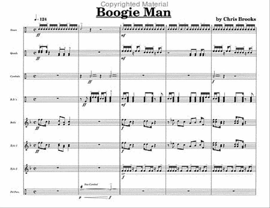 Boogie Man Boogie Man Percussion Ensemble scores gallery preview page 3