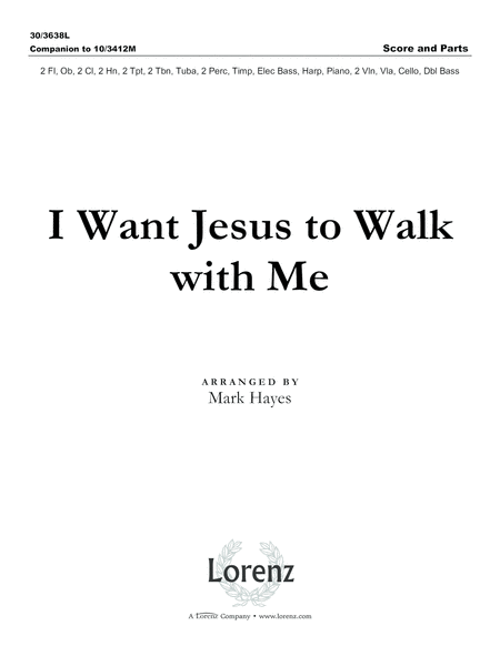 I Want Jesus to Walk With Me - Orchestral Score and Parts