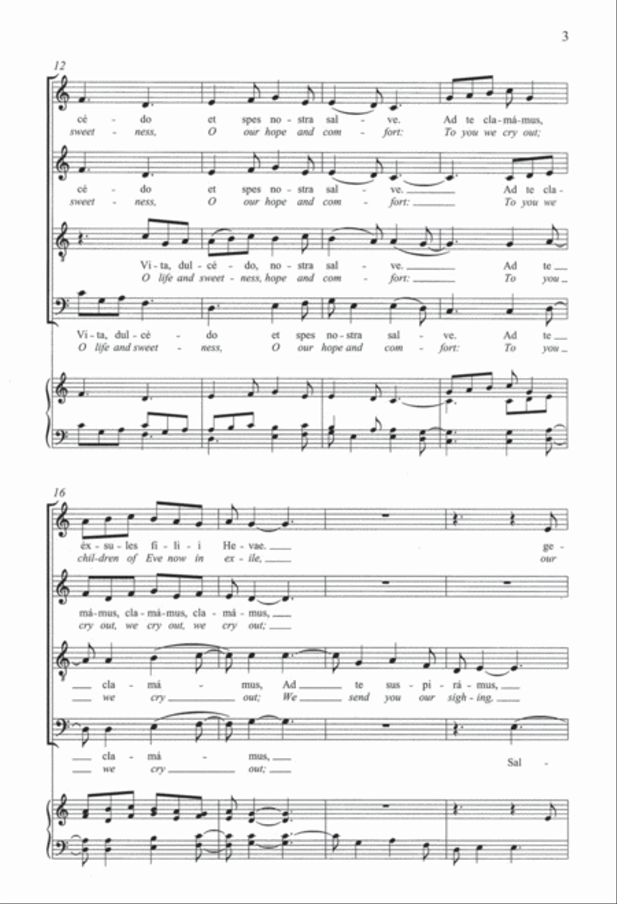 Salve Regina 4-Part scores gallery preview page 4
