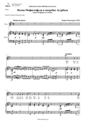 Pesnya Mefistofelya v pogrebke Auerbakha (2) (Original key. B minor)