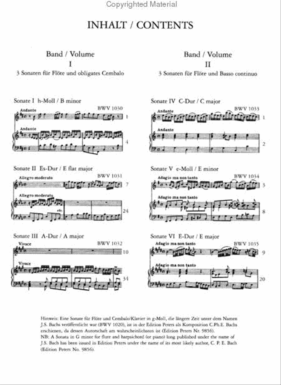 Flute Sonatas - Volume 1 Flute Solo scores gallery preview page 2