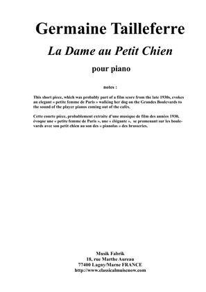 La Dame Au Petit Chien for piano