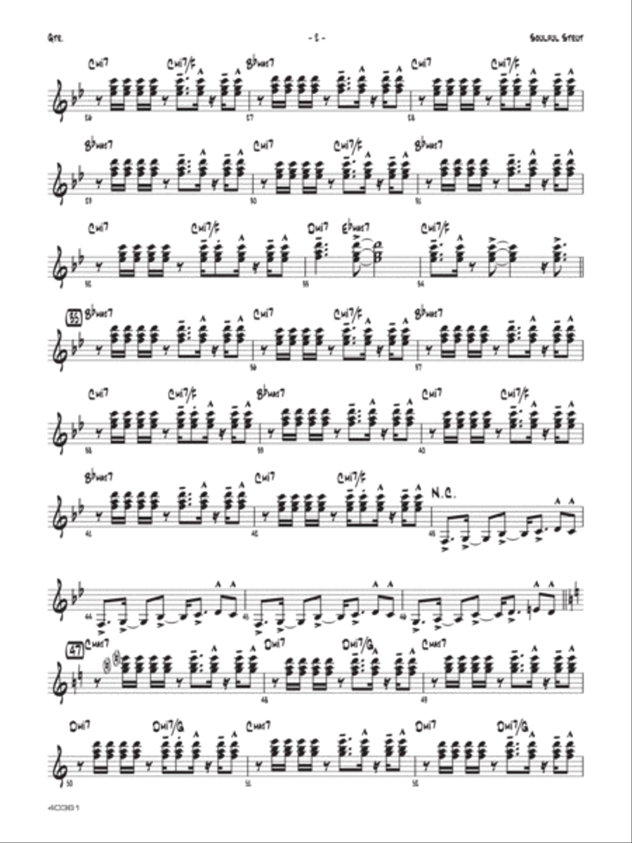 Soulful Strut: Guitar Jazz Ensemble scores gallery preview page 2