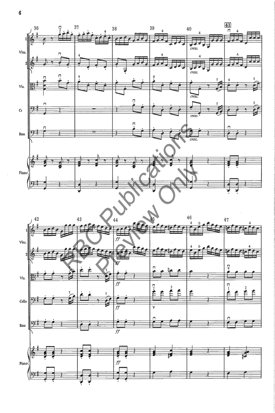 Concert March String Orchestra scores gallery preview page 7