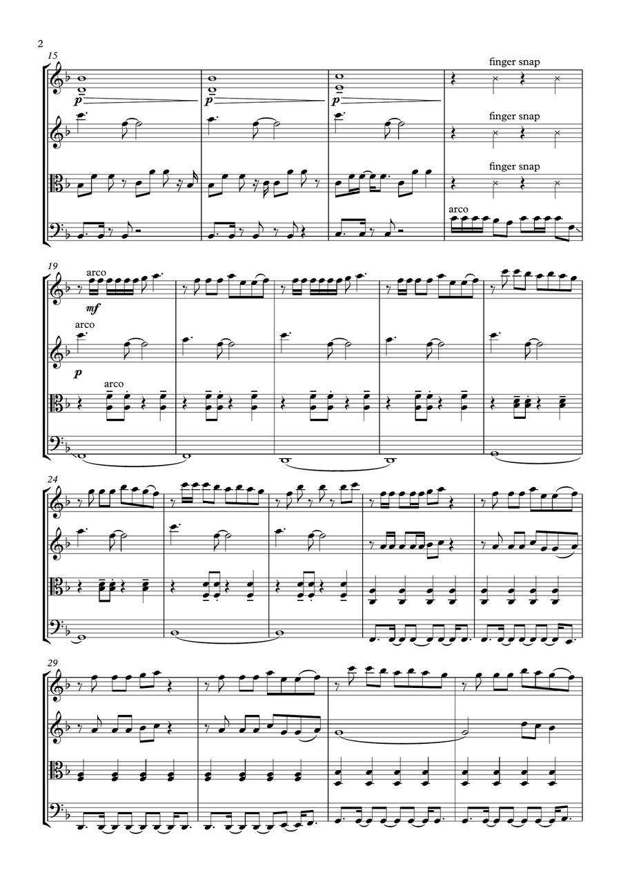 Blank Space Blank Space String Quartet scores gallery preview page 2