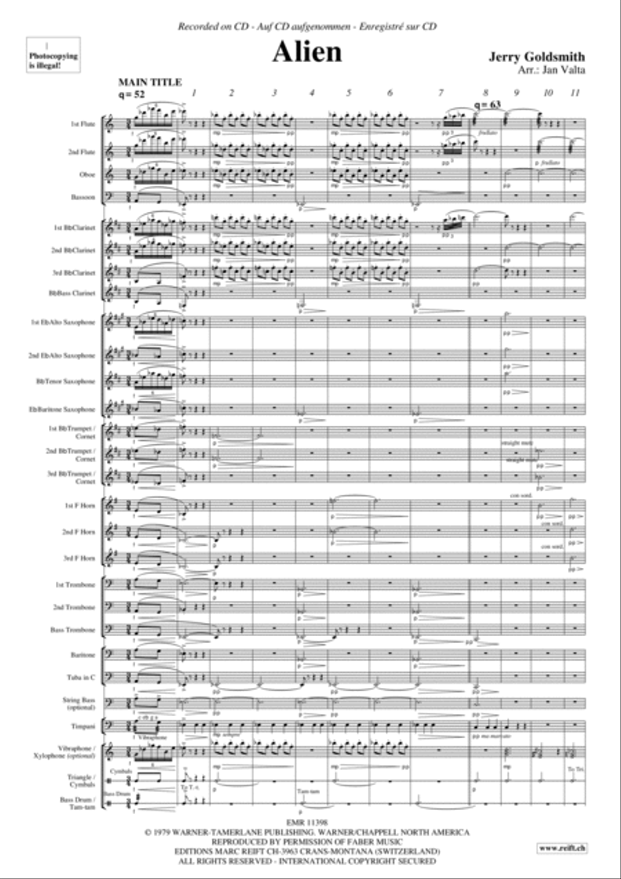 Alien Alien Concert Band scores gallery preview page 4