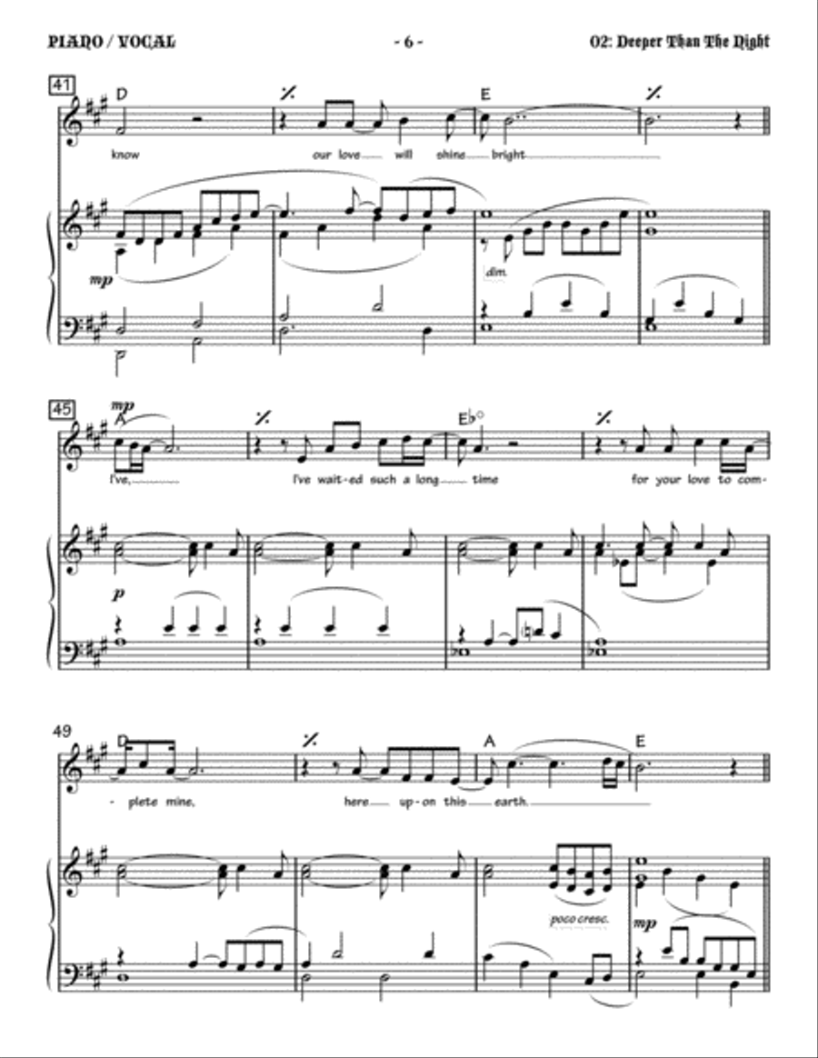 Deeper Than the Night Small Ensemble scores gallery preview page 4