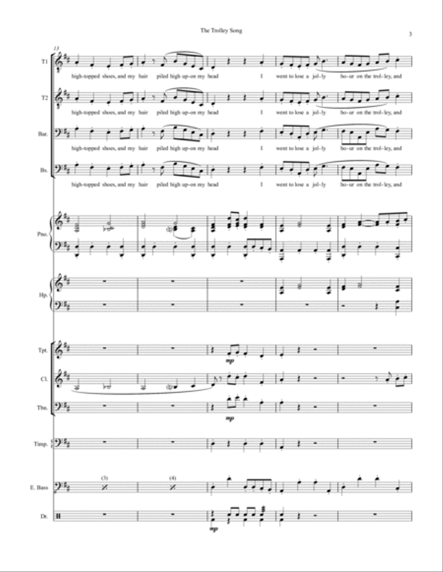 The Trolley Song Small Ensemble scores gallery preview page 3