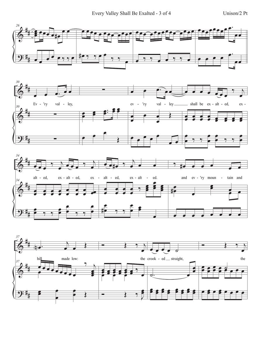 The Messiah for Young Voices - Unison/ 2 part Unison Choir scores gallery preview page 6