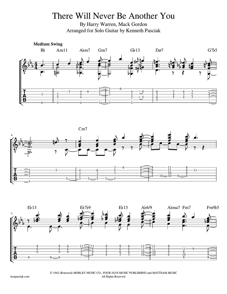 There Will Never Be Another You Acoustic Guitar scores gallery preview page 1