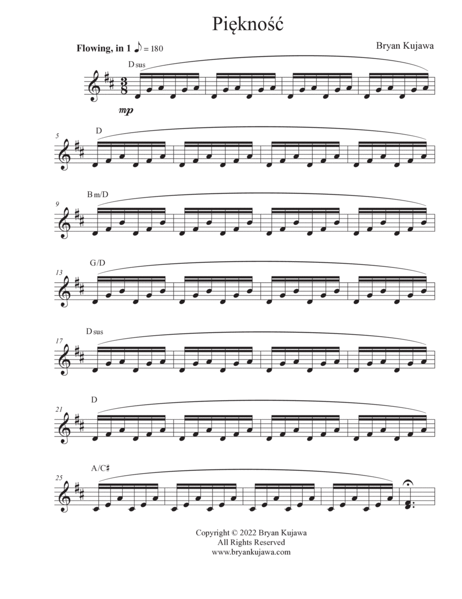 Pieknosc - piano solo Piano Solo scores gallery preview page 1