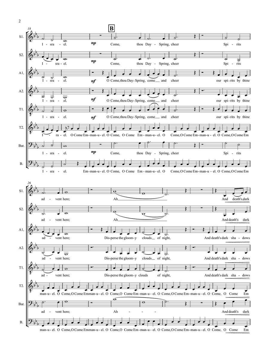 O Come, O Come Emmanuel Divisi scores gallery preview page 3