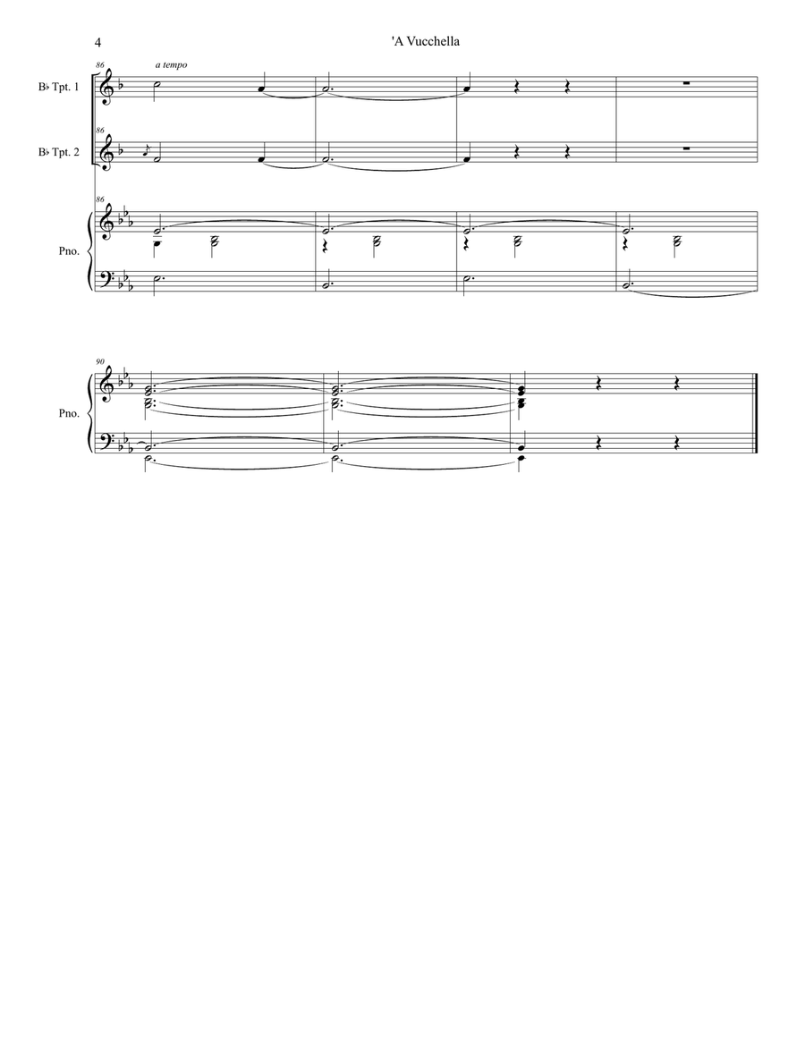 A Vucchella (Duet for Bb-Trumpet) Trumpet Duet scores gallery preview page 5