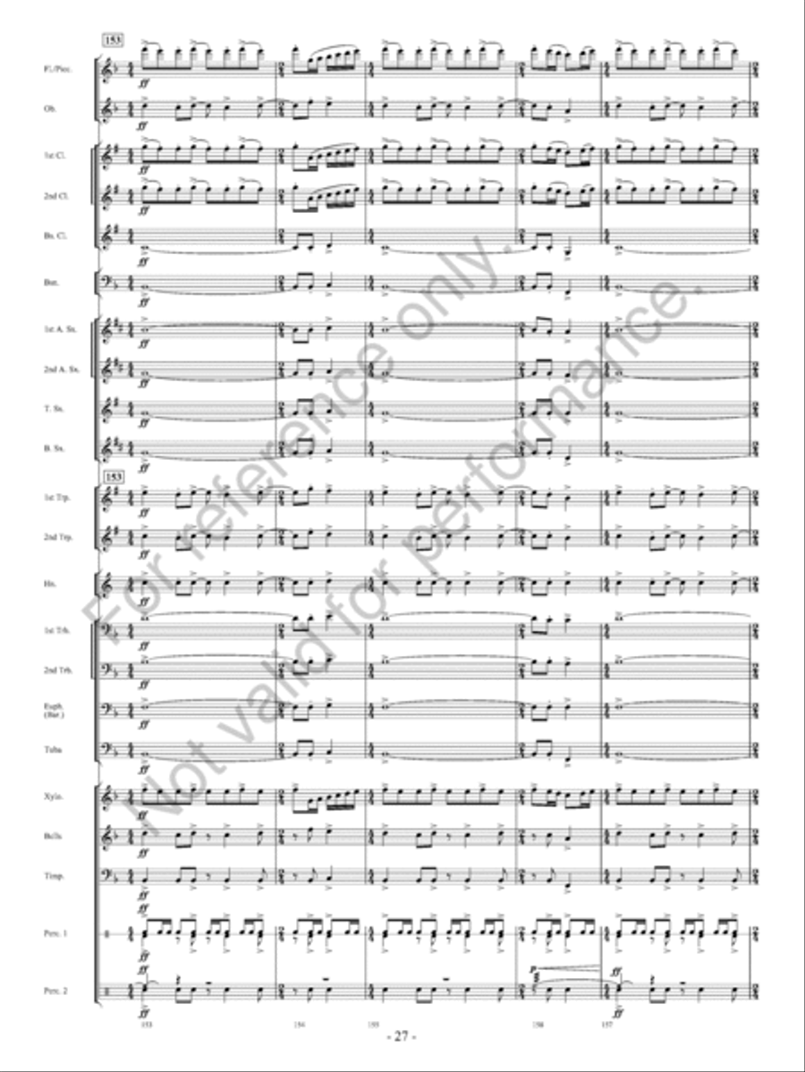 On The Banks… Concert Band scores gallery preview page 28