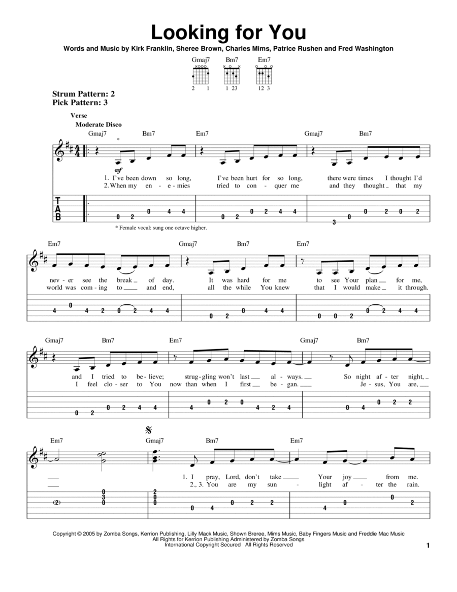 Looking For You Acoustic Guitar scores gallery preview page 1