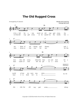 Book cover for The Old Rugged Cross (Key of F Major)