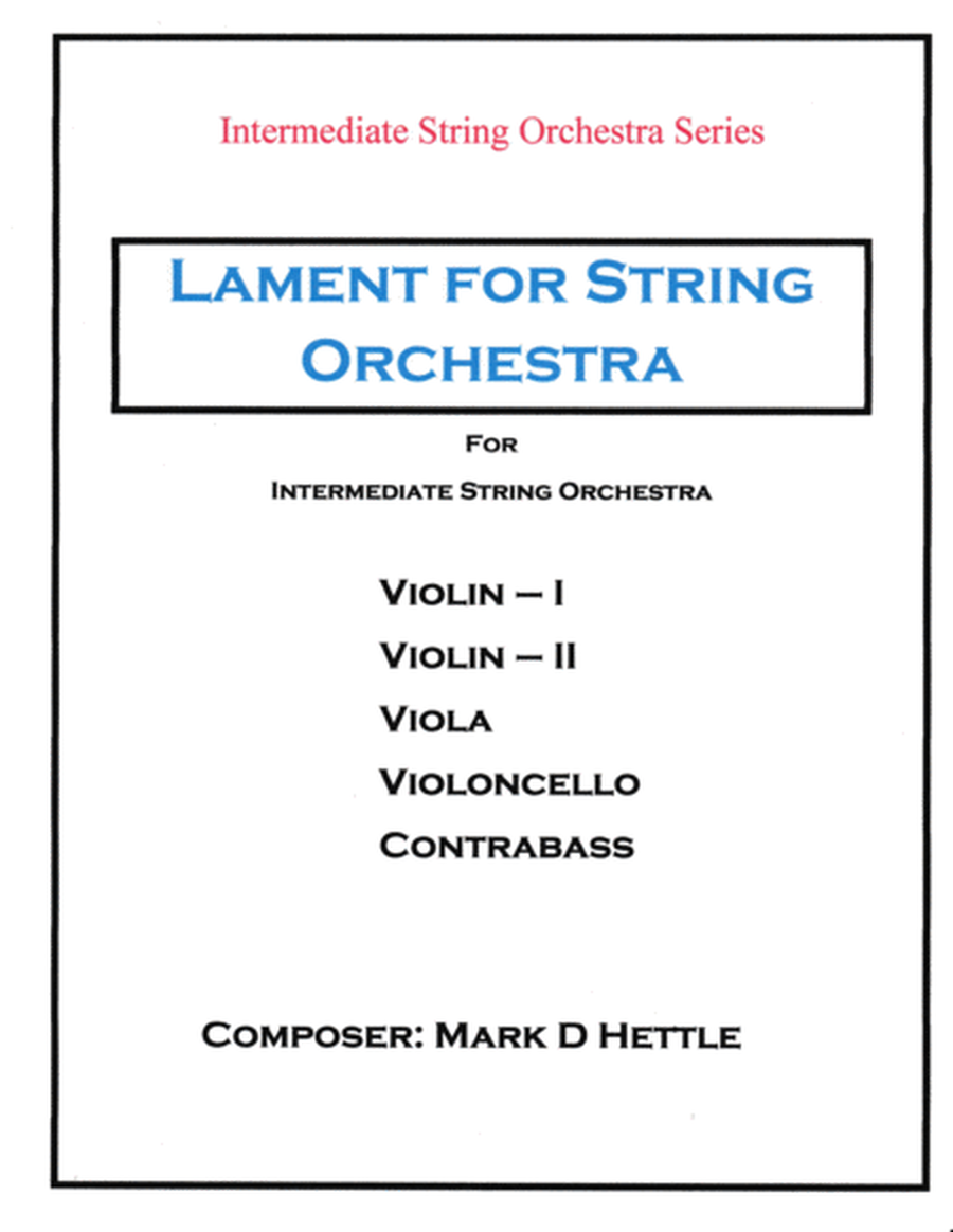 Lament For String Orchestra - Intermediate String Orchestra image number null