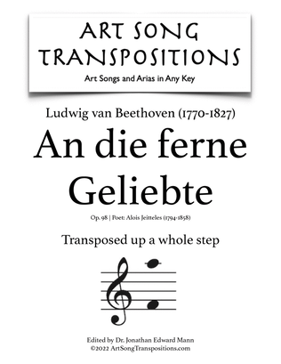 BEETHOVEN: An die ferne Geliebte, Op. 98 (transposed up a whole step)