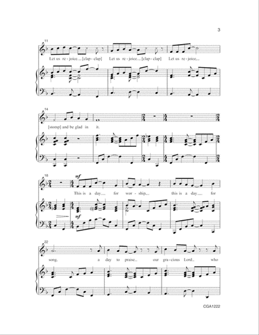 This Is the Day Unison Choir scores gallery preview page 3