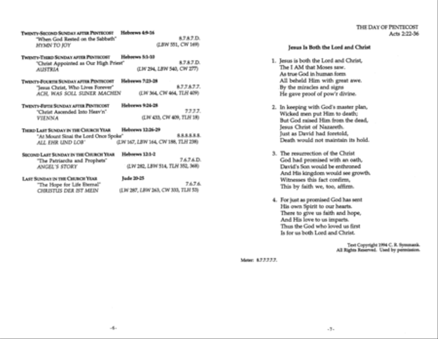 The Epistles in Song for the Pentecost Season Series B Collection / Songbook scores gallery preview page 4