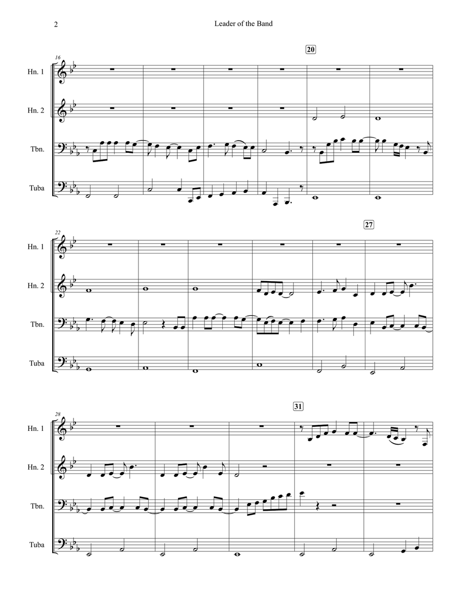 Leader Of The Band Leader Of The Band Brass Ensemble scores gallery preview page 2