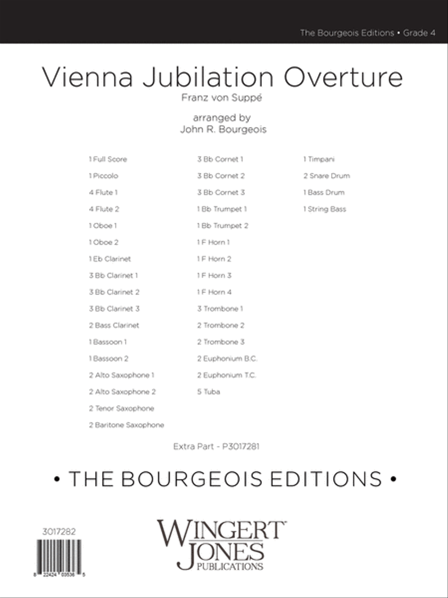 Vienna Jubilation Overture (Score) Concert Band scores gallery preview page 1