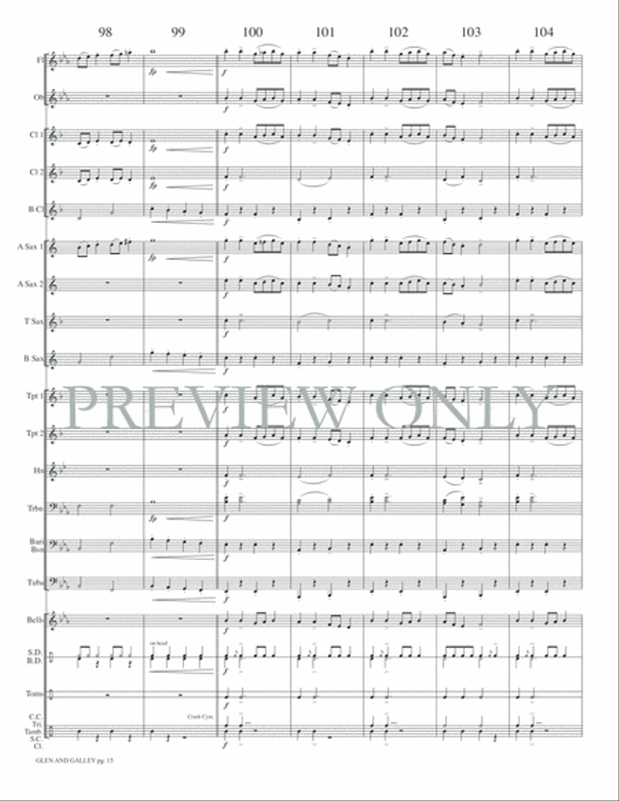 Glen and Galley Concert Band scores gallery preview page 18