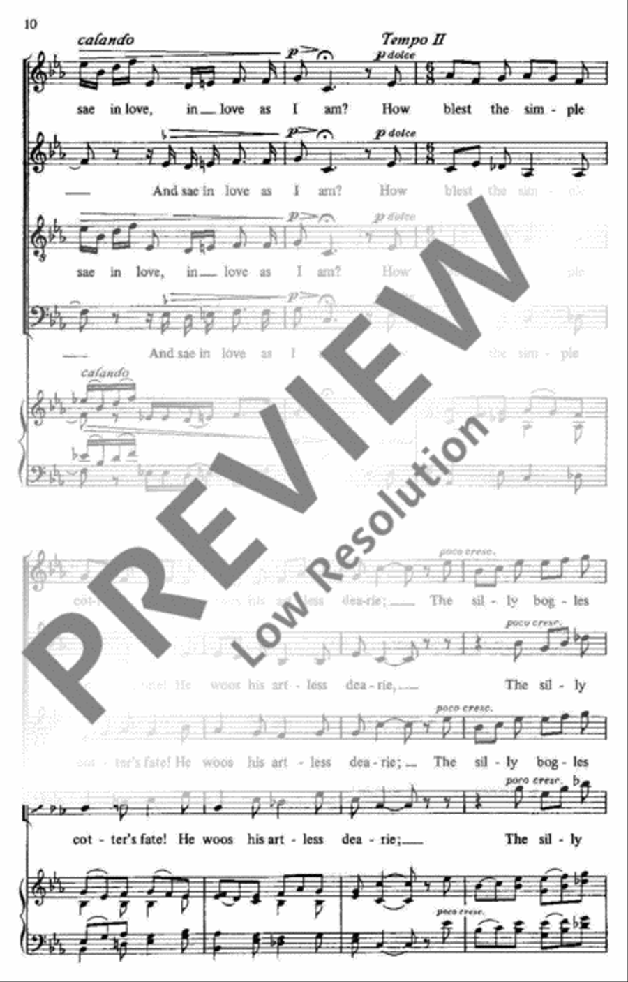 Four Songs from the British Isles 4-Part scores gallery preview page 11