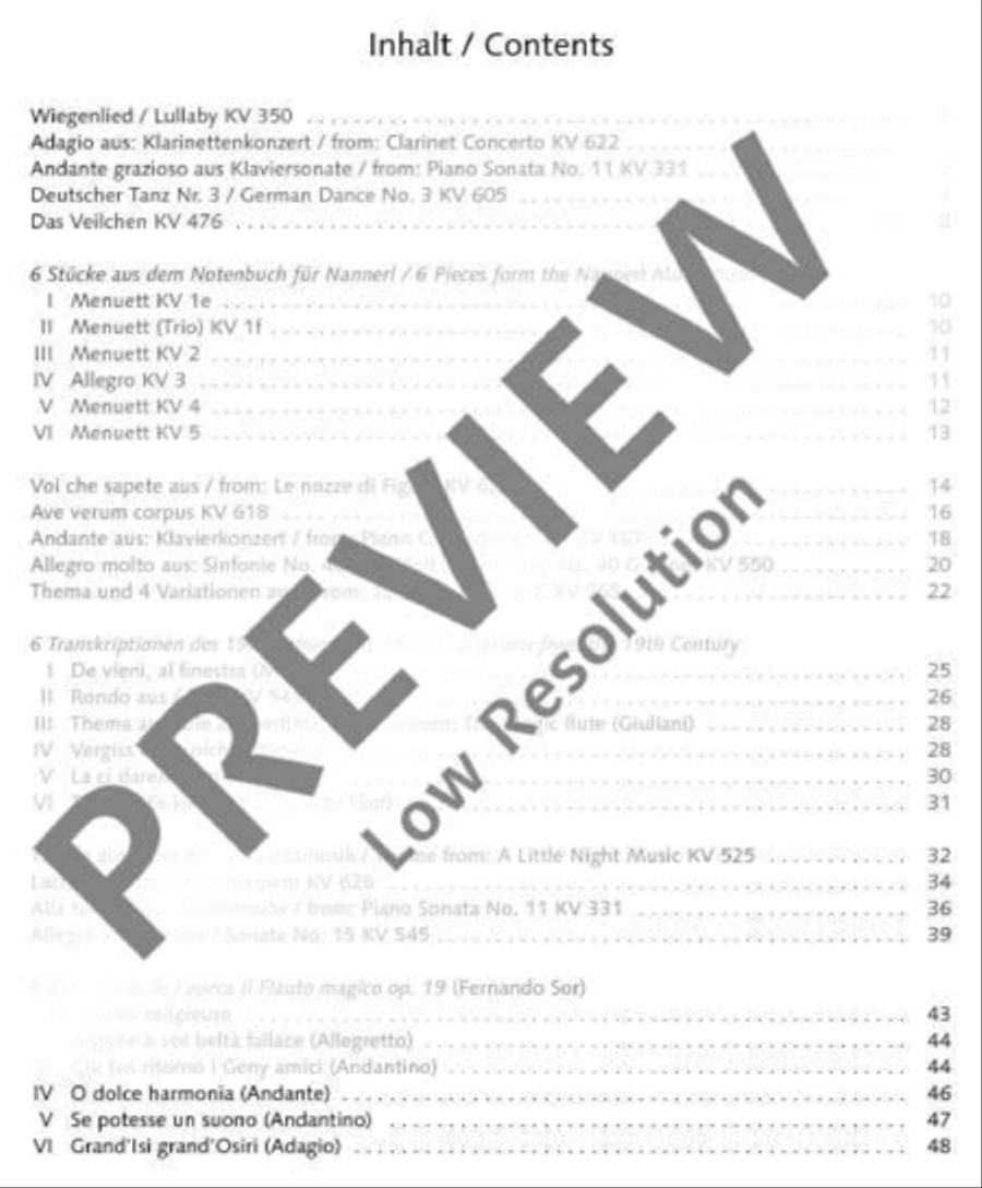Mozart for Guitar Mozart for Guitar Classical Guitar scores gallery preview page 4