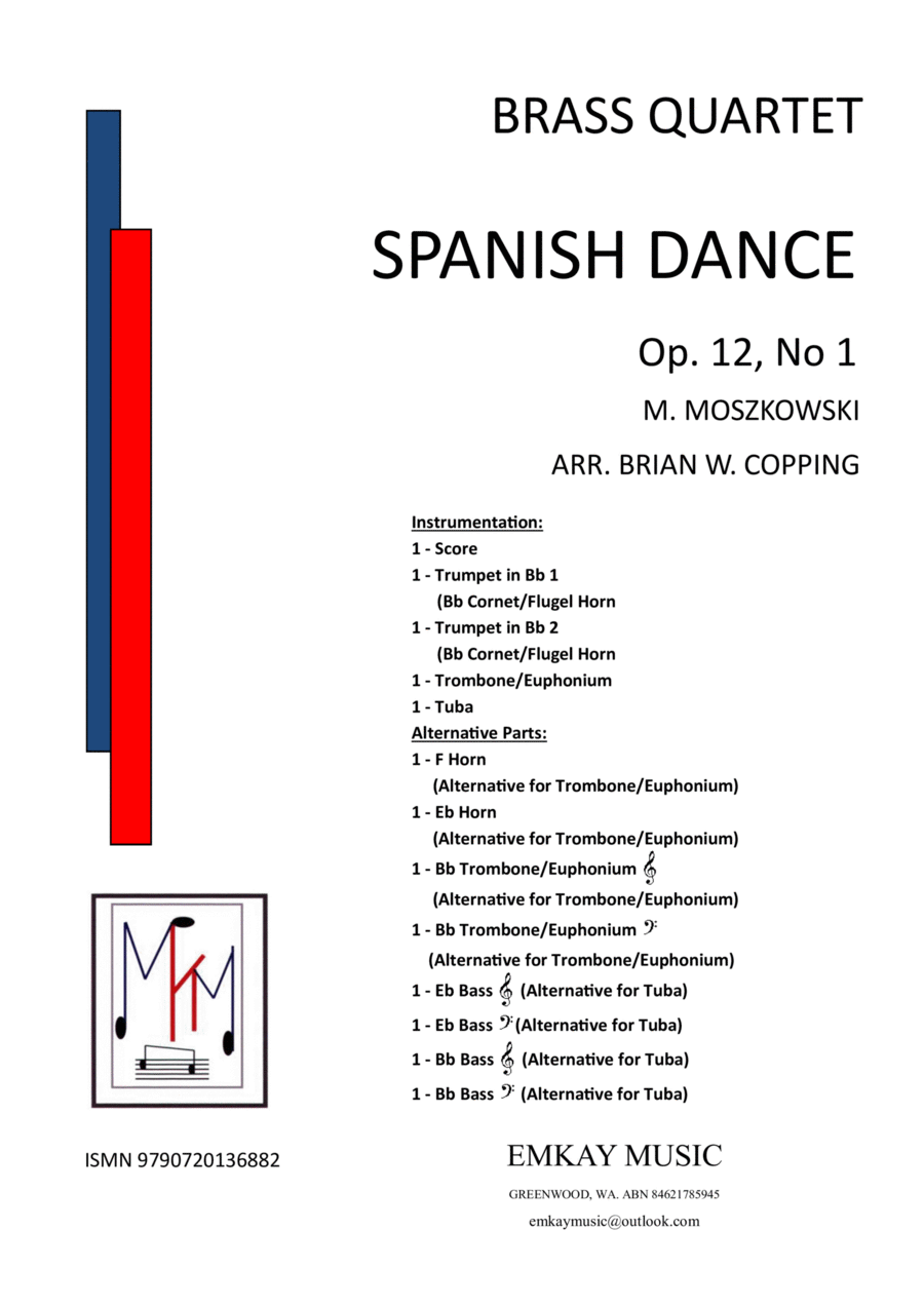 SPANISH DANCE OP 12, NO1 – BRASS QUARTET School and Community scores gallery preview page 1