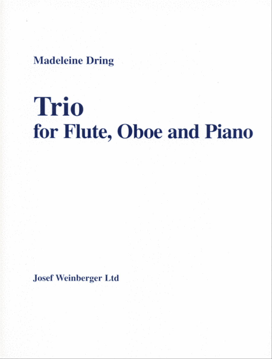 Trio for Flute, Oboe and Piano Flute scores gallery preview page 1