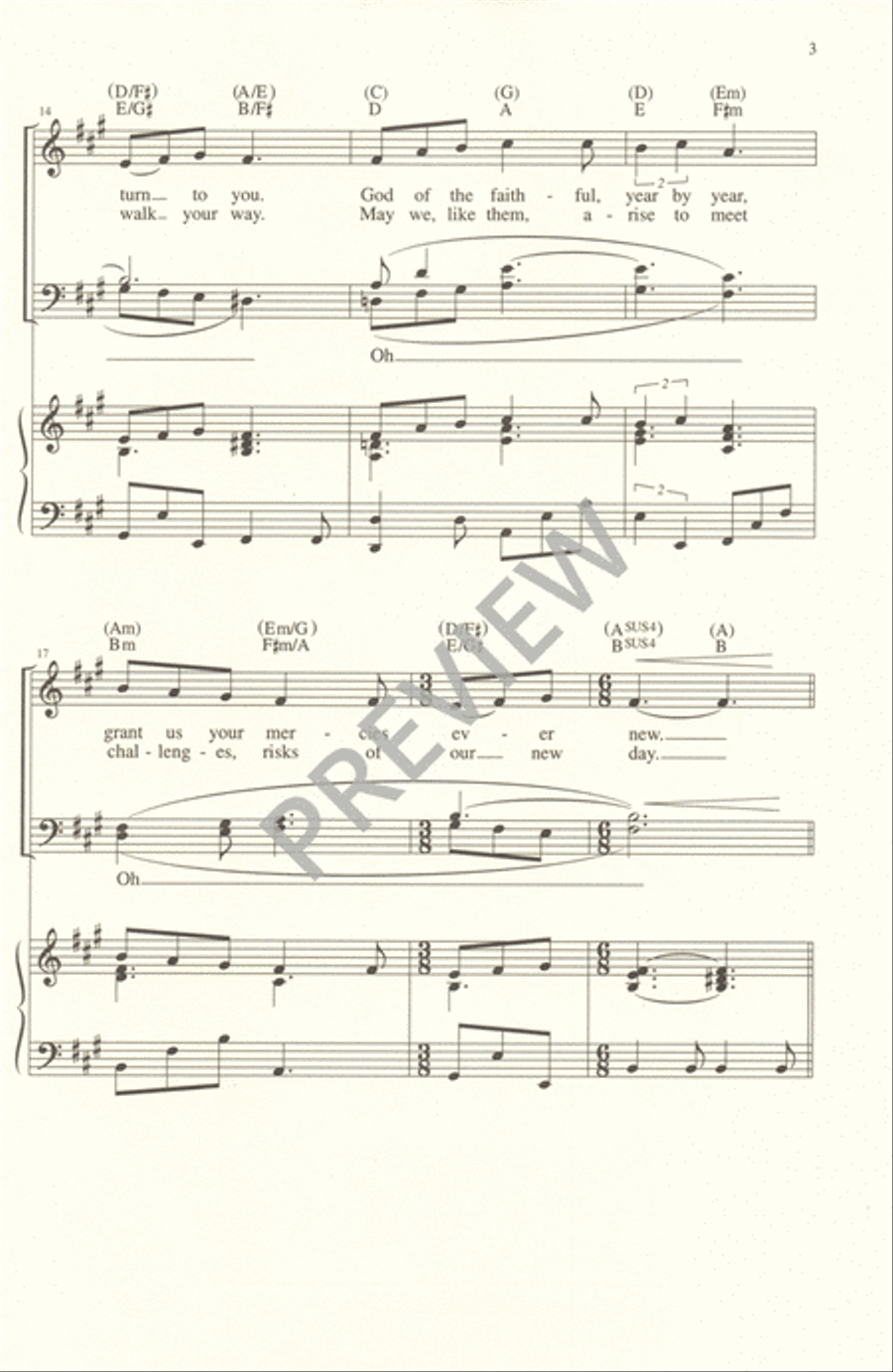 God of the Ages 4-Part scores gallery preview page 3