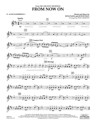 Book cover for From Now On (from The Greatest Showman) (arr. Paul Murtha) - Eb Alto Saxophone 2