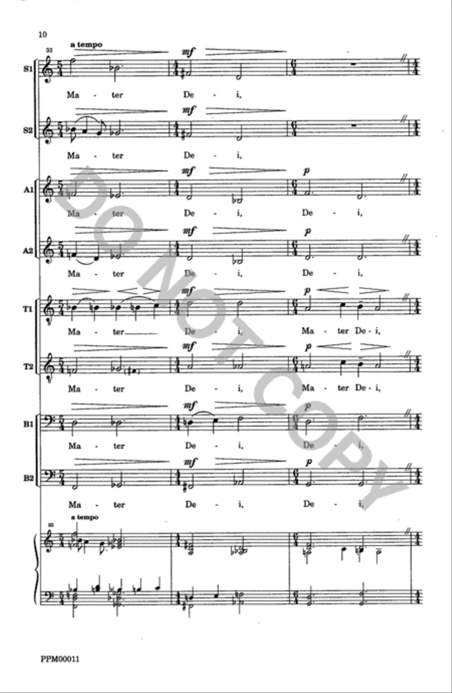 Ave Maria Op. 261 Ave Maria Op. 261 SSAATTBB scores gallery preview page 11