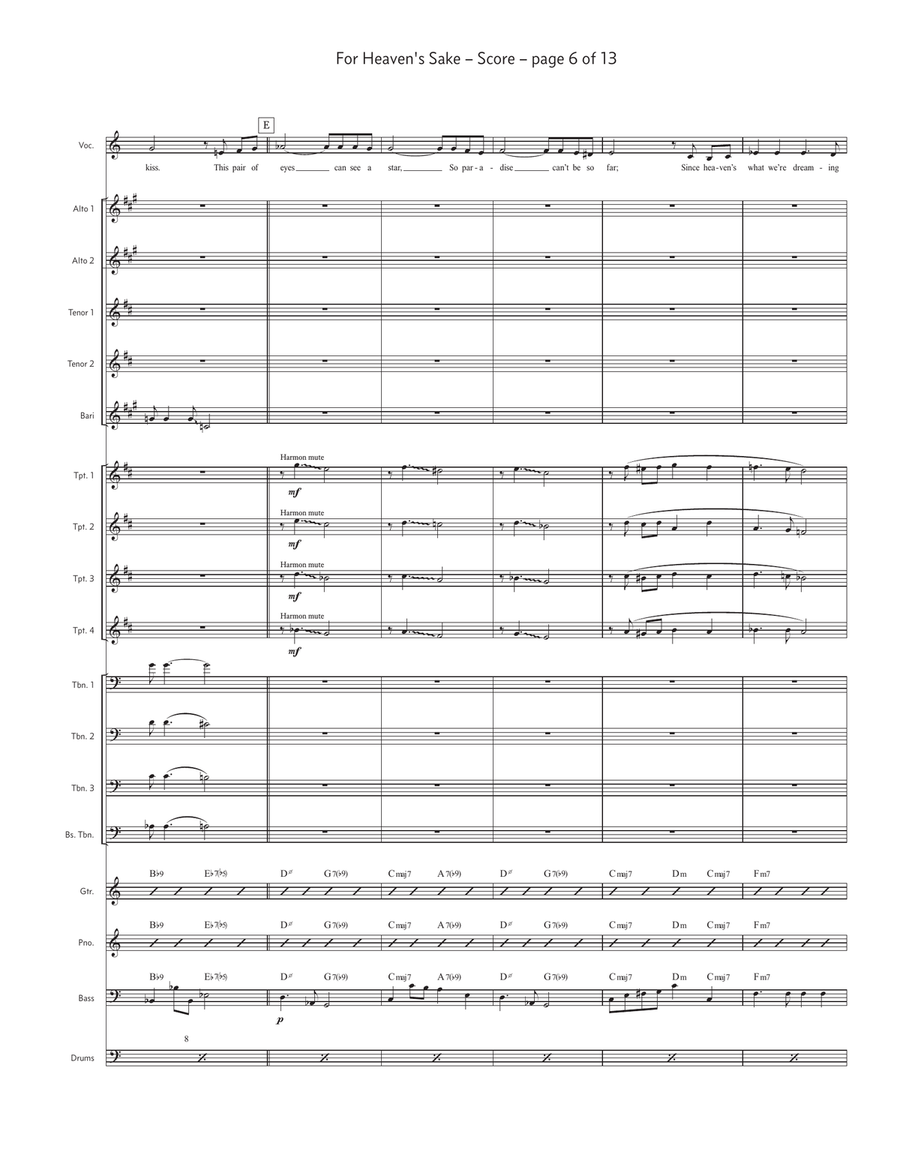 For Heaven's Sake For Heaven's Sake Jazz Ensemble scores gallery preview page 6