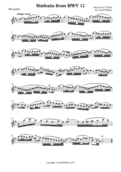 Sinfonia from Weinen, Klagen, Sorgen, Zagen (BWV 12) image number null