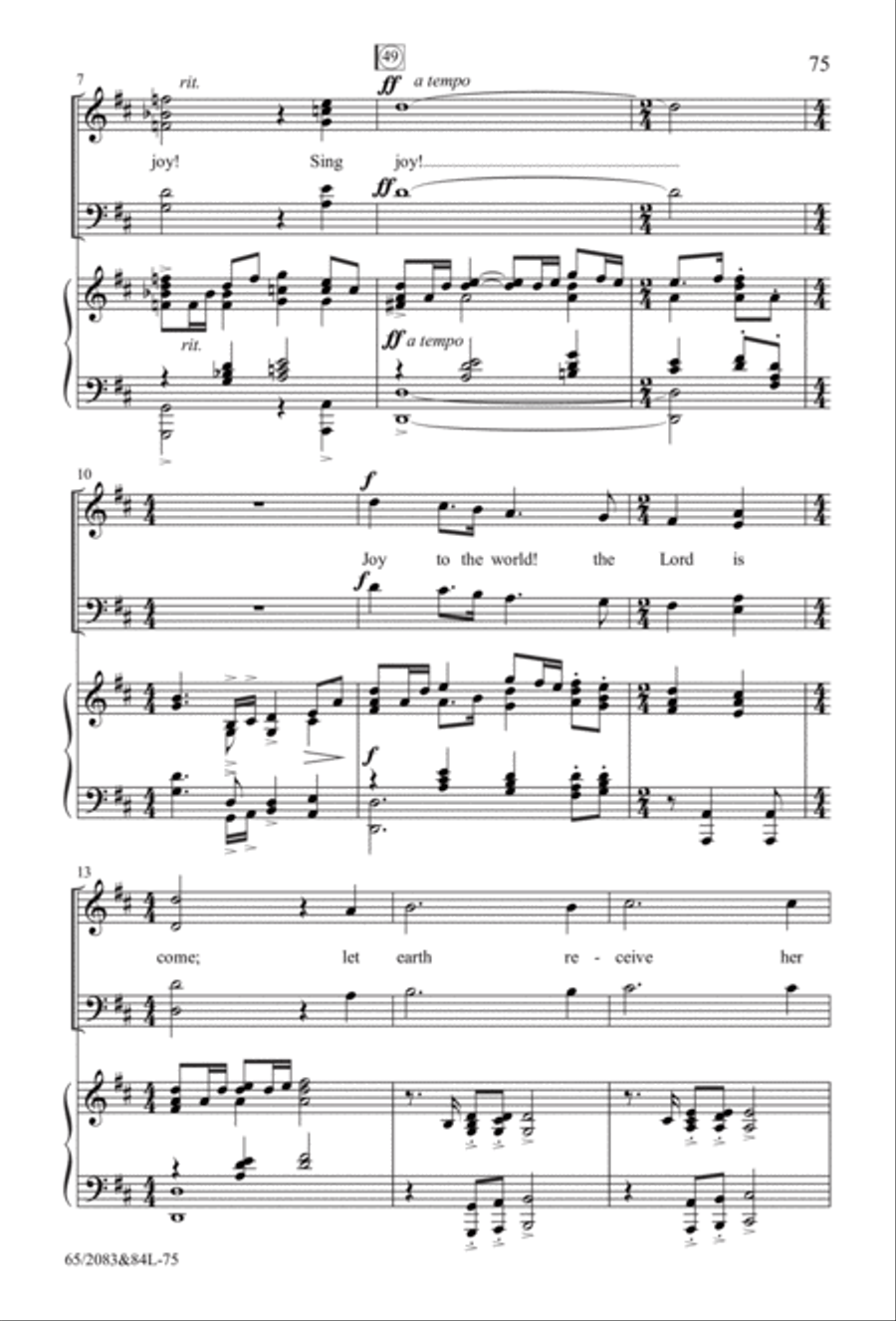 Sing Joy to All the World! - SATB Score with Performance CD 4-Part scores gallery preview page 18