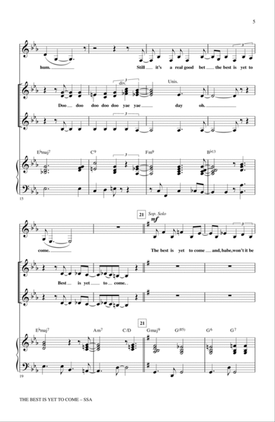 The Best Is Yet To Come SSA scores gallery preview page 3