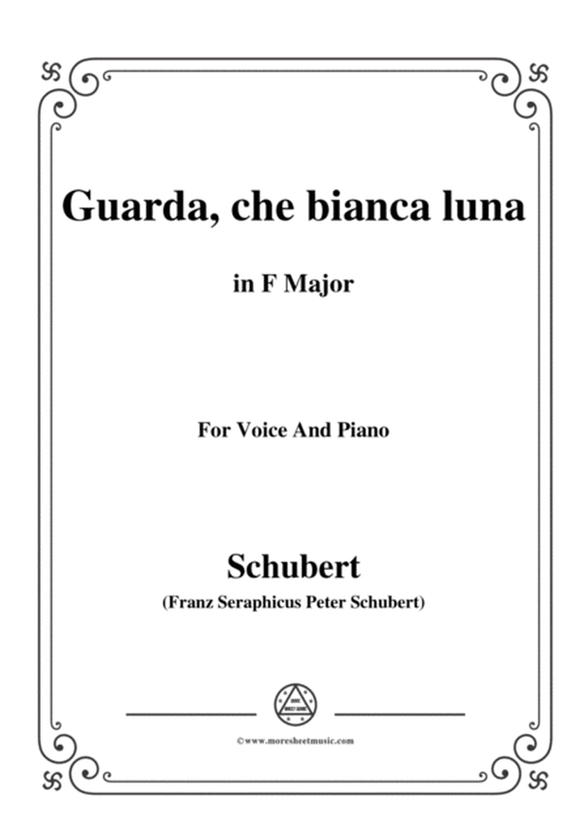 Schubert-Guarda,che bianca luna,in F Major,for Voice&Piano image number null